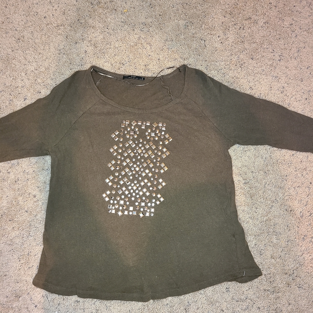 Olive Green Zara Shirt